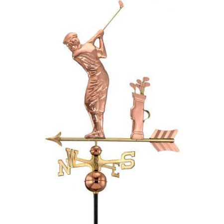 GOOD DIRECTIONS Good Directions Golfer Weathervane, Polished Copper 561P
